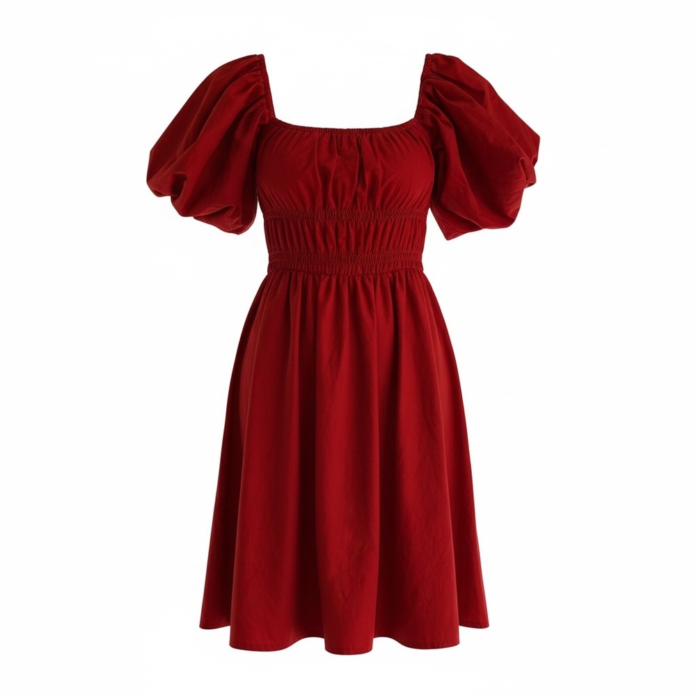 Abercrombie & Fitch Orange Red Off-Shoulder Mini Dress
Size Small Tall - Picture 2 of 7